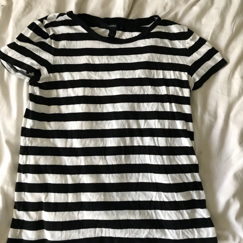 Black and White Striped Shirt